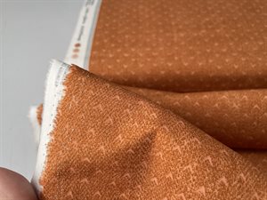 Patchwork stof - AGF carved notches copper, cognac med rosa flimmer